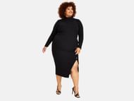 The Ribbed mocknecked bodycon dress (Image via Macy's)